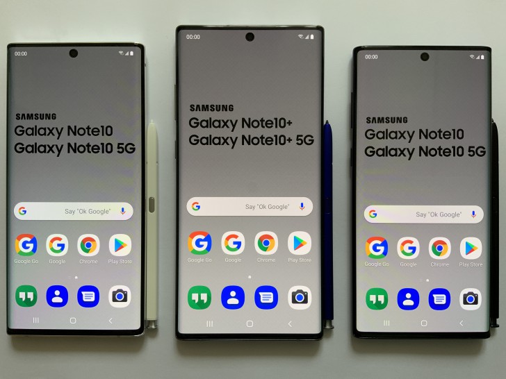Samsung Galaxy Note 10 series with 6.3 inches and 6.8 inches screens