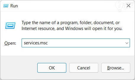 วิธีเปิด Windows Service ผ่านคำสั่ง Run