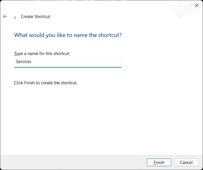 วิธีเปิด Windows Service ผ่านเข้าผ่านชอร์ตคัต (Shortcut)