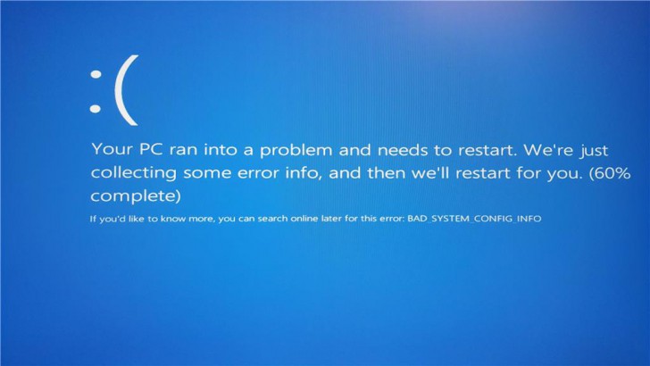 วิธีแก้ปัญหา Bad System Config Info ในระบบปฏิบัติการ Windows