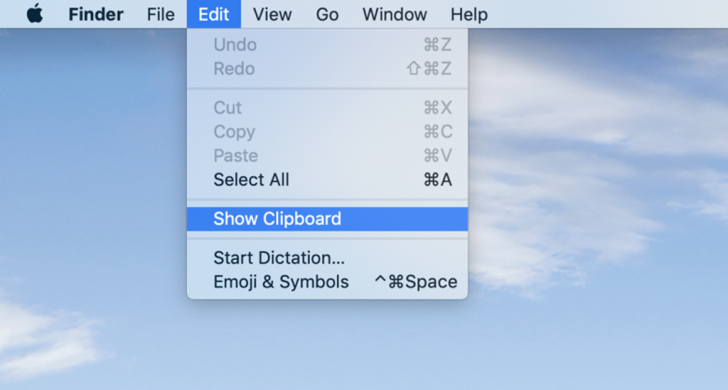 Clipboard ในระบบปฏิบัติการ macOS