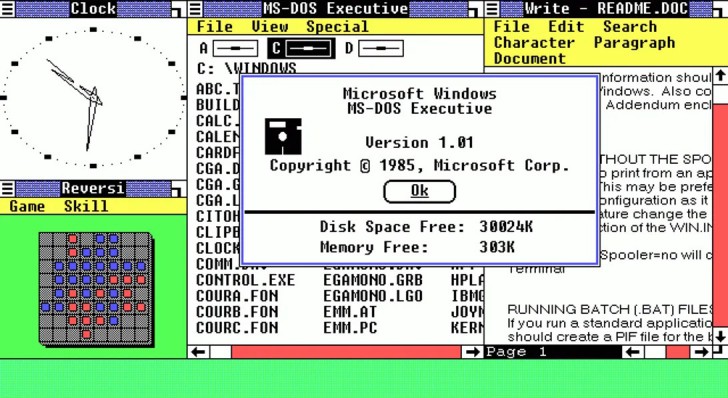ระบบปฏิบัติการ Windows 1.01