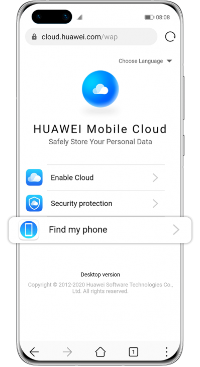 ค้นหามือถือ Android ของ Huawei ผ่านระบบ Huawei Mobile Cloud