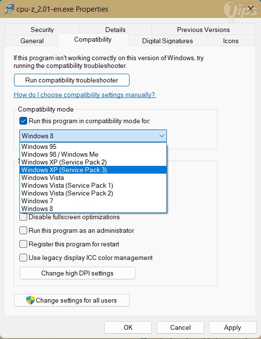 ตรวจสอบการรองรับ กับเวอร์ชันของ Windows ที่ใช้งานอยู่ (Check active Windows compatibility)