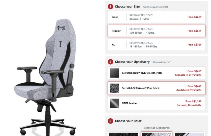 เลือกประเภทของเก้าอี้ (Choose the type of chair)