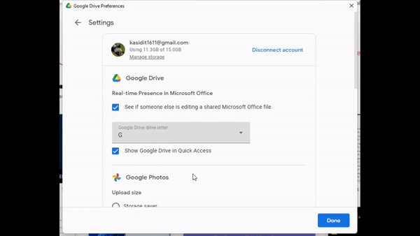 วิธียกเลิกการซิงค์ Windows บน PC กับ Google Drive (How to disconnect syncing Windows for PC from Google Drive ?)