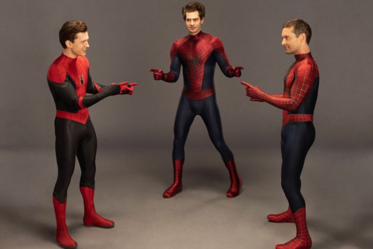 Spider-Man จาก 3 จักรวาล (Tom Holland, Andrew Garfield, Tobey Maguire)