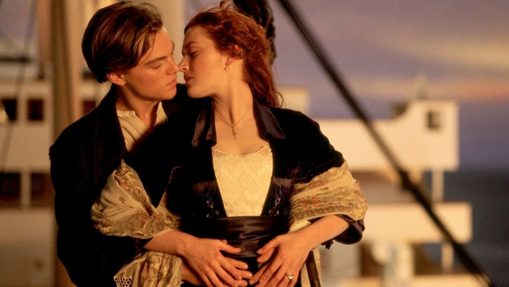 Leonardo DiCaprio ในบท Jack Dawson กับ Kate Winslet ในบท Rose Dewitt จากหนัง ภาพยนตร์ Titanic