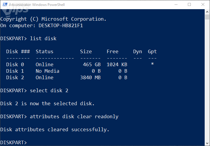 ใช้คำสั่ง DiskPart ใน Command Prompt (Use DiskPart Command Prompt Utility)
