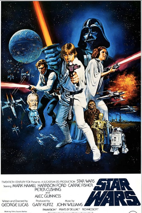 โปสเตอร์หนัง ภาพยนตร์ Star Wars: Episode IV - A New Hope ค.ศ. 1977 (พ.ศ. 2520)