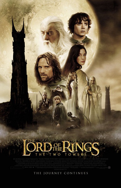 โปสเตอร์หนัง ภาพยนตร์ The Lord of the Rings : The Two Towers ค.ศ. 2002 (พ.ศ. 2545)