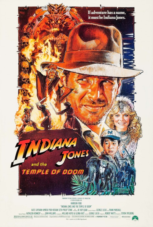 โปสเตอร์หนัง ภาพยนตร์ Indiana Jones and the Temple of Doom ค.ศ. 1984 (พ.ศ. 2527)