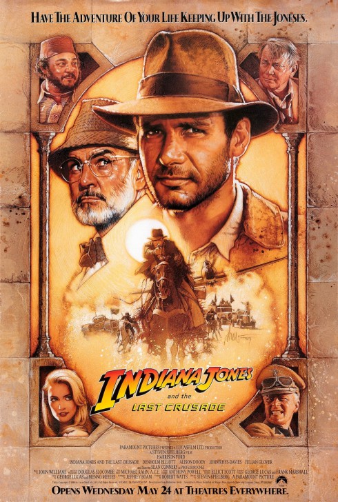 โปสเตอร์หนัง ภาพยนตร์ Indiana Jones and the Last Crusade ค.ศ. 1989 (พ.ศ. 2532)