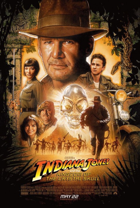 โปสเตอร์หนัง ภาพยนตร์ Indiana Jones and the Kingdom of the Crystal Skull ค.ศ. 2008 (พ.ศ. 2551)