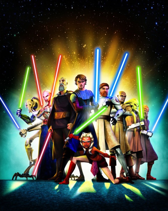 ภาพตัวละครจากอนิเมชันซีรีส์ Star Wars: The Clone Wars ค.ศ. 2008-2020 (พ.ศ. 2551-2563)