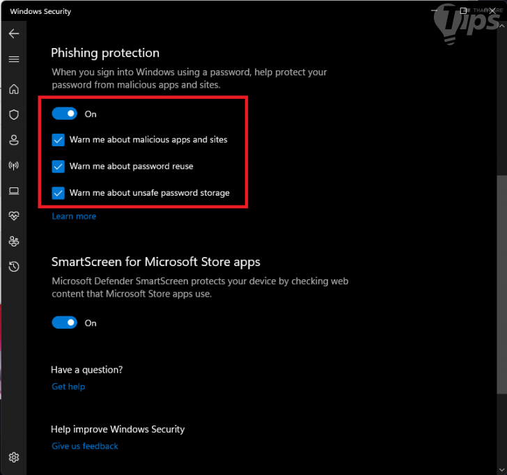 วิธีเปิดฟีเจอร์ Enhanced Phishing Protection บน Windows 11