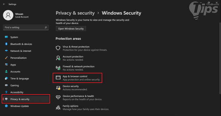 วิธีเปิดฟีเจอร์ Enhanced Phishing Protection บน Windows 11