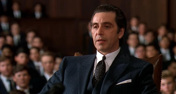 Al Pacino ในบท Frank Slade จากหนัง ภาพยนตร์ Scent of a Women ค.ศ. 1992 (พ.ศ. 2535)