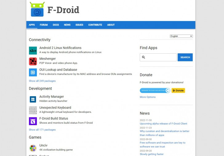 เว็บไซต์ F-Droid