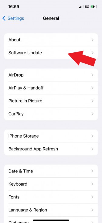 อัปเดตเวอร์ชันของระบบปฏิบัติการ iOS ​​​​​​​(Update iPhone iOS Version)