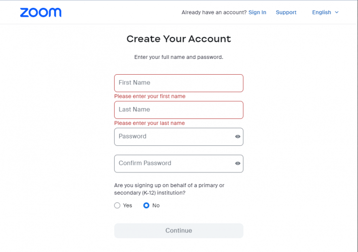 การสมัครใช้งาน Zoom One ด้วยอีเมล (How to sign up Zoom One via Email)
