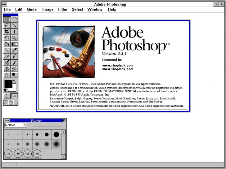 โปรแกรม Adobe Photoshop 2.5.1