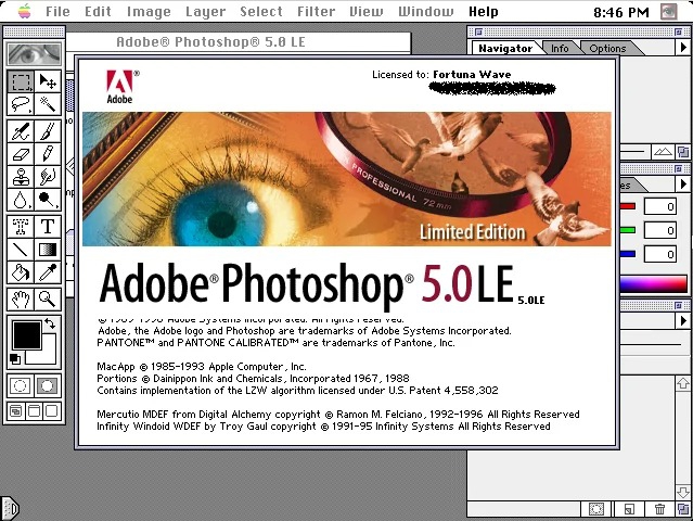 โปรแกรม Adobe Photoshop 5.0 LE