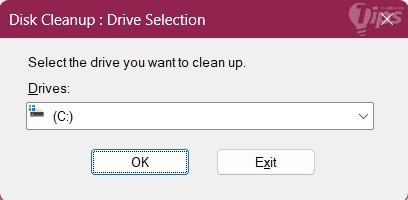 ใช้เครื่องมือ Disk Cleanup (Use Disk Cleanup Tool)
