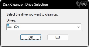 ลบไฟล์ด้วยเครื่องมือ Disk Cleanup (Use Disk Cleanup Tool)