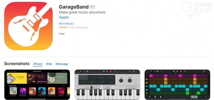 แอป GarageBand ที่พัฒนาโดยทีมงาน Apple